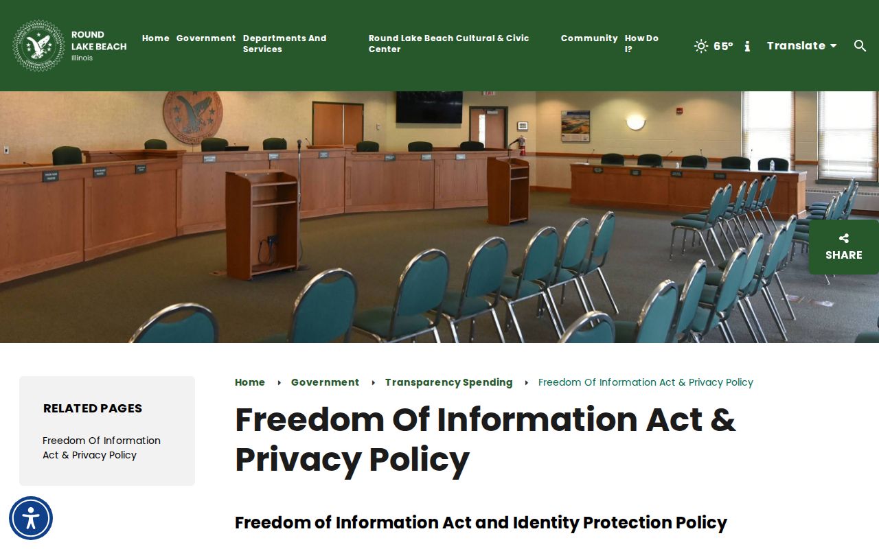 Round Lake Beach residents directory Village FOIA instructions