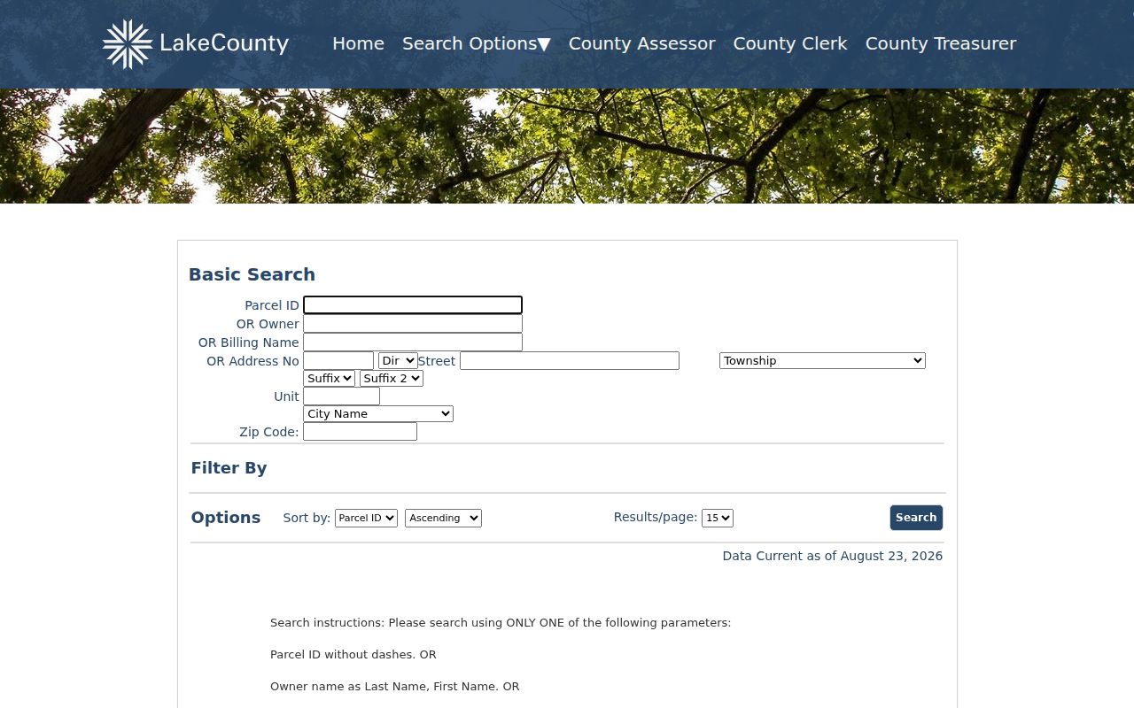 Round Lake Beach residents directory Lake County property search