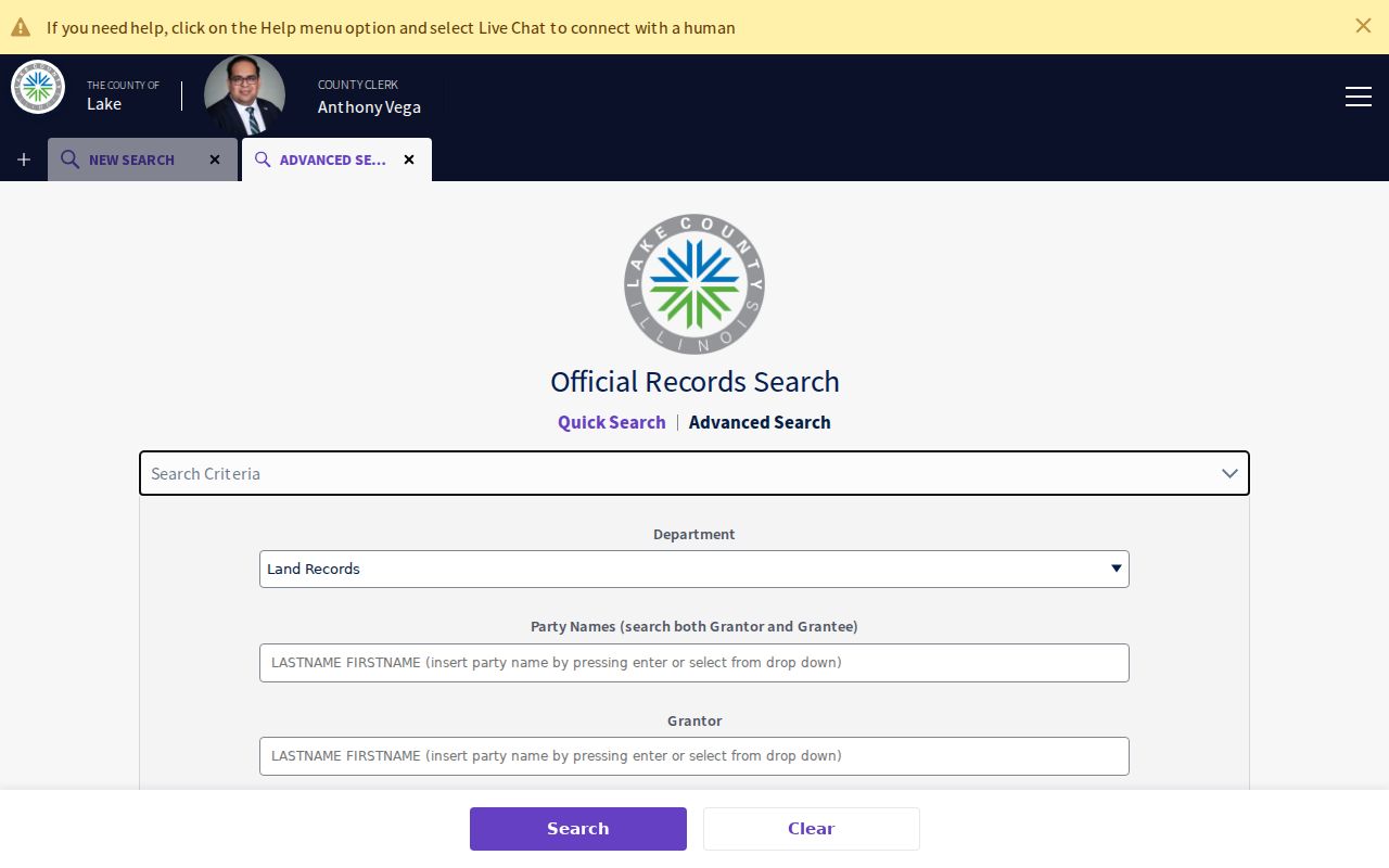 Lake County Recorder search for Round Lake Beach street and parcel records