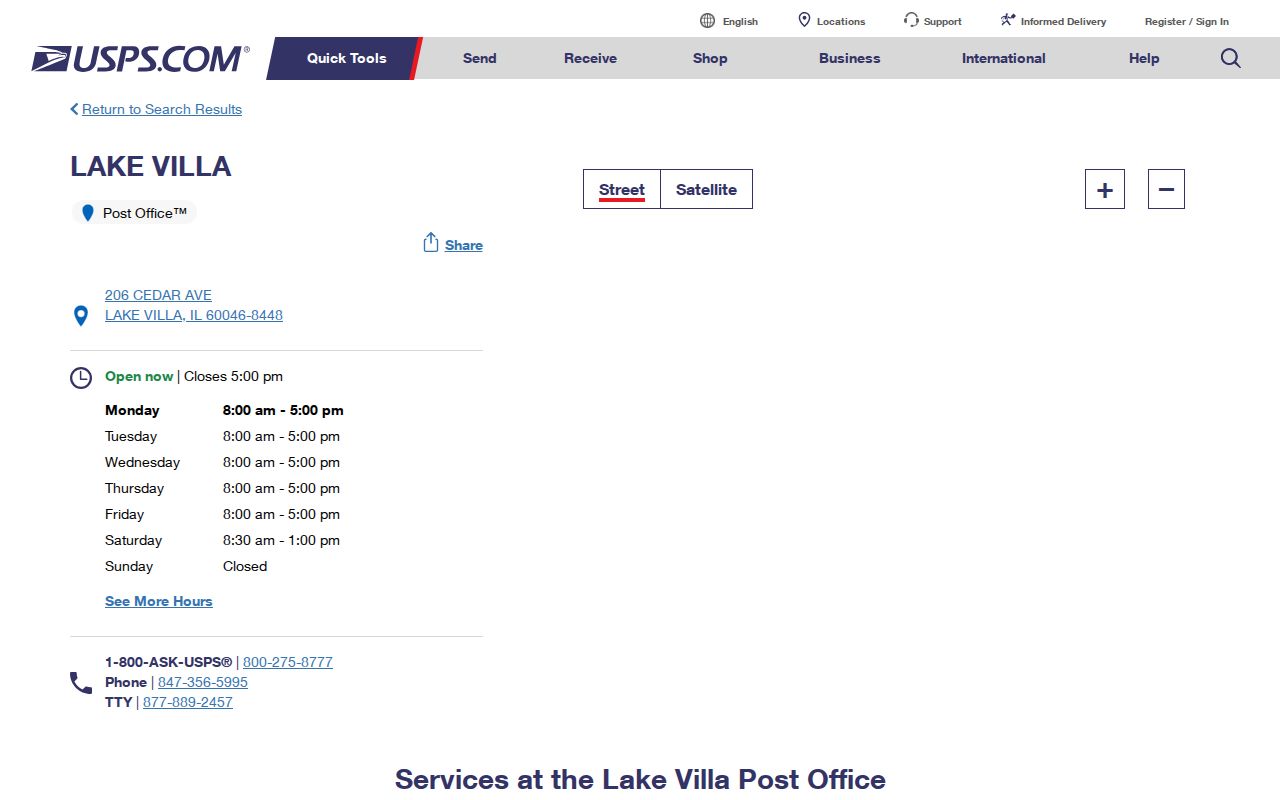 Lake Villa station for 60046 in the Round Lake Beach ZIP code directory